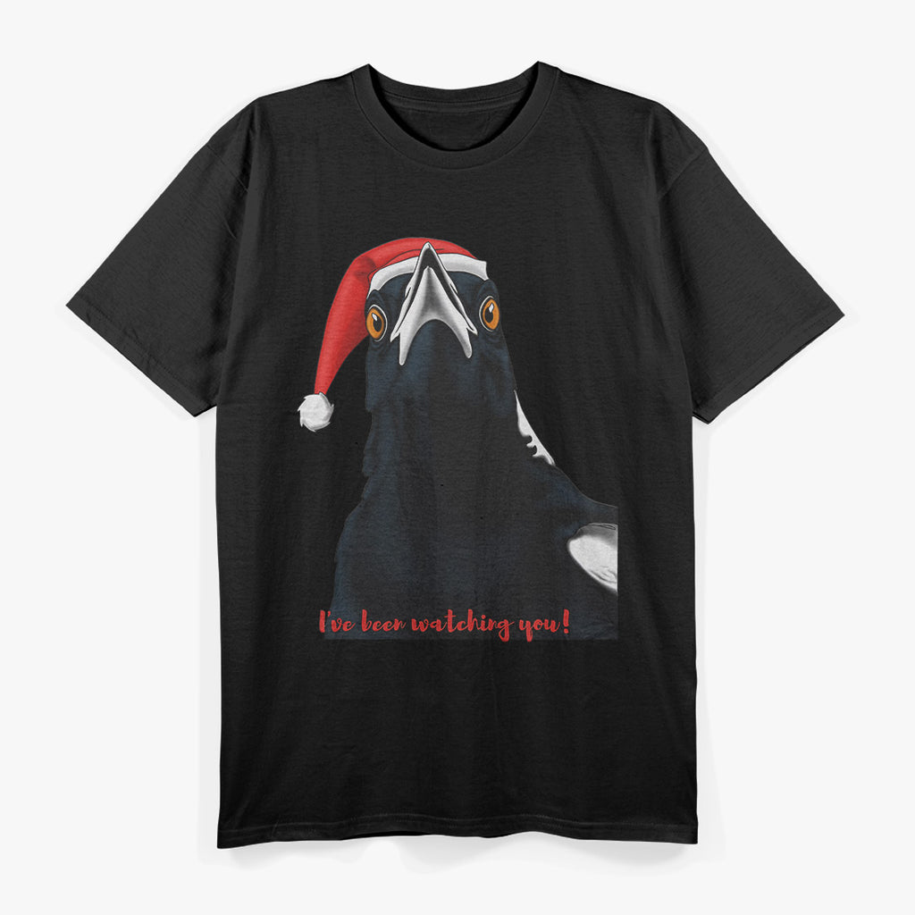 Magpie Christmas Art – Festive Winter Bird Holiday Love T-Shirt