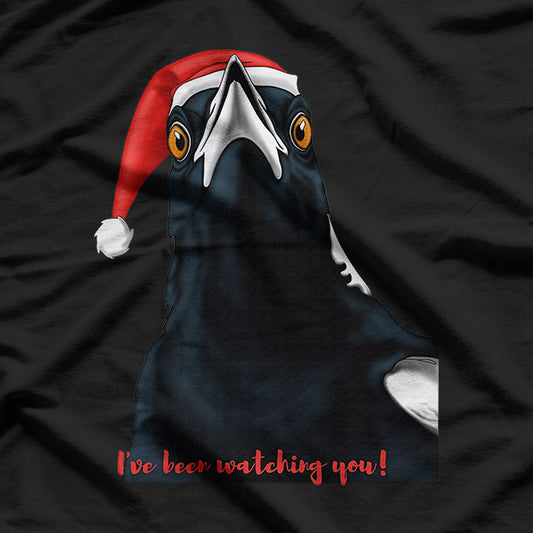 Magpie Christmas Art – Festive Winter Bird Holiday Love T-Shirt