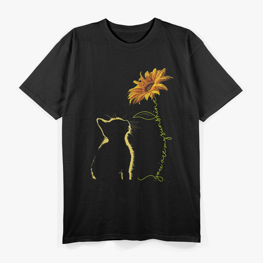 Cute Cats with Sunflower: Purrfectly Radiant T-Shirt