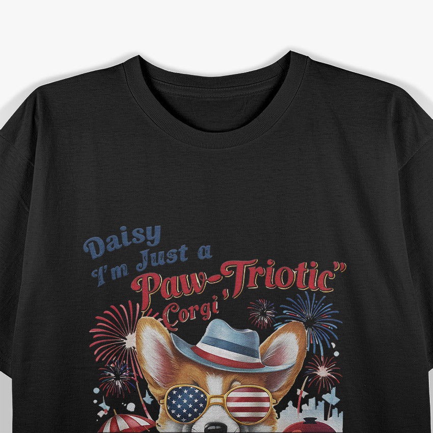 Patriotic Corgi 4th of July – Fun Independence Day Design T-Shirt