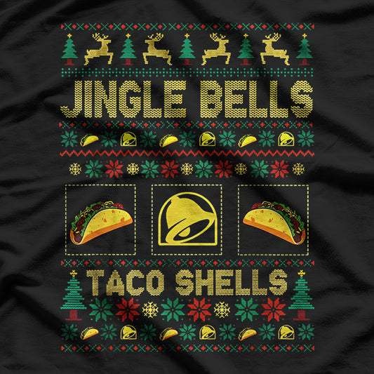 Christmas Jingle Bells, Taco Shells - Ugly Xmas Humor T-Shirt