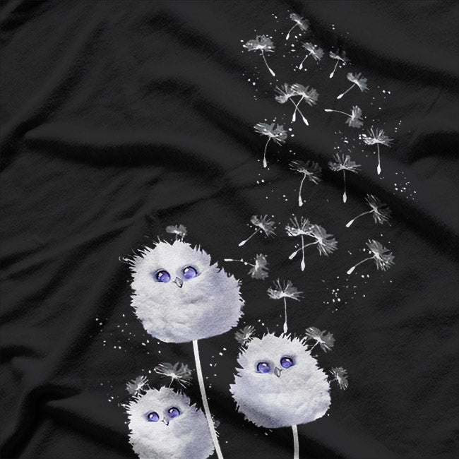 Dandelion and Cute Bird: Whimsical Nature T-Shirt