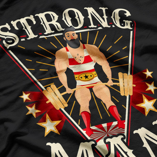 Deadlift Vintage Circus Strongman Gym Workout T-Shirt