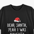 Dear Santa: Yeah, I Was Naughty & It Was Worth It! Funny Xmas T-Shirt