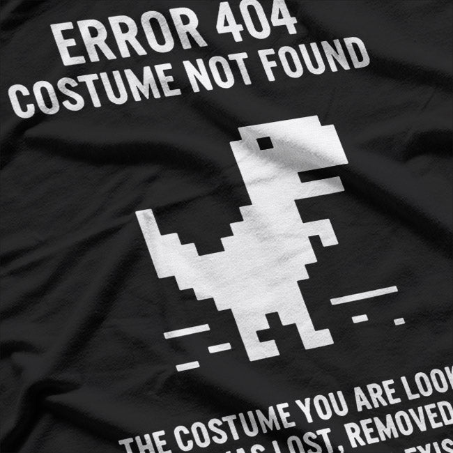 Halloween Error 404 Costume Not Found Coding Programmer Geek T-Shirt