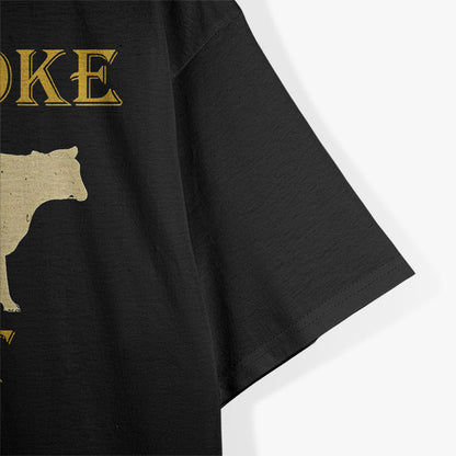 Funny BBQ Grill Shirt with Pig & Cow Design T-Shirt