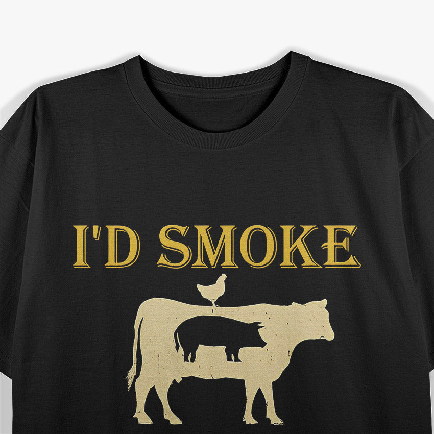 BBQ Lover Smoke That Cow Funny Grilling Graphic T-Shirt
