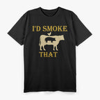BBQ Lover Smoke That Cow Funny Grilling Graphic T-Shirt