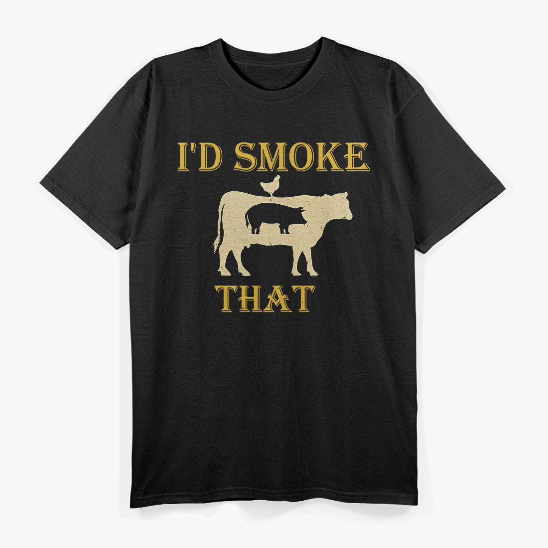 BBQ Lover Smoke That Cow Funny Grilling Graphic T-Shirt