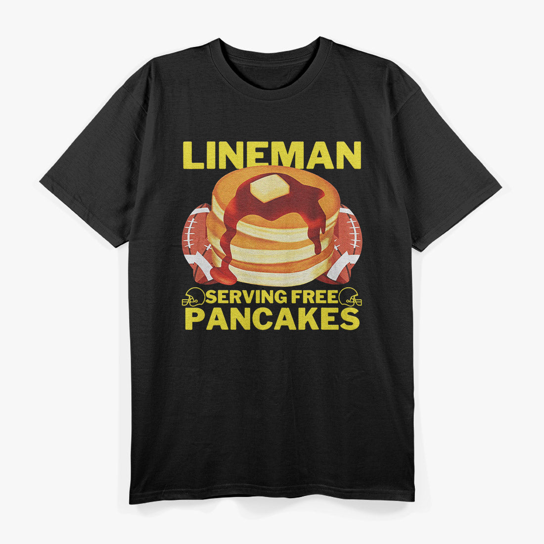 Lineman Serving Pancakes Football Humor T-Shirt