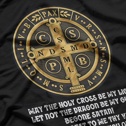 Saint Benedict Medal Traditional Latin Catholic T-Shirt