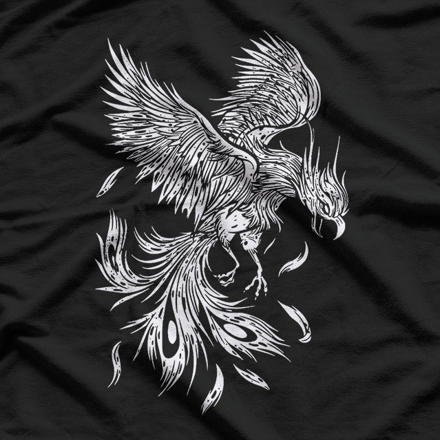 Soaring Phoenix Bird Mythical Creature Rising From T-Shirt