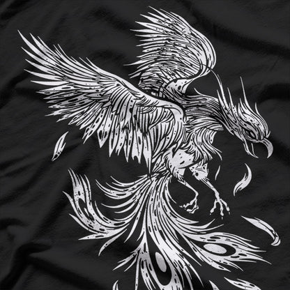 Soaring Phoenix Bird Mythical Creature Rising From T-Shirt
