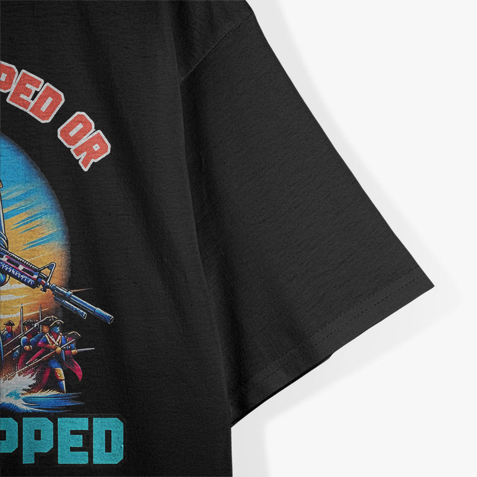 Strapped or Get Clapped – Funny George Washington 4th of July T-Shirt