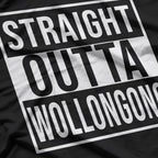 Straight Outta Wollongong Funny City Pride Graphic T-Shirt