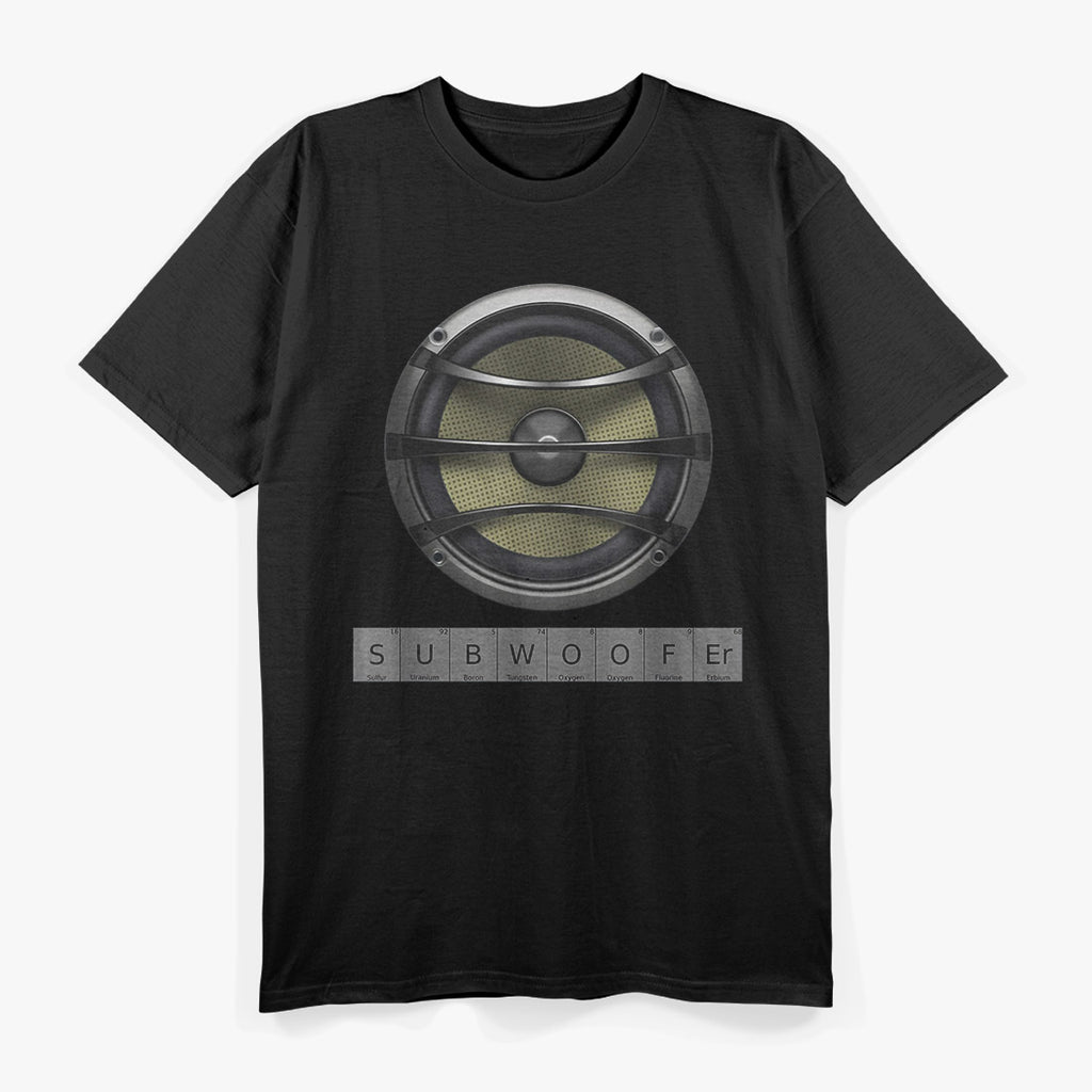 Subwoofer Periodic Table of Elements Funny Audio T-Shirt