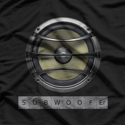 Subwoofer Periodic Table of Elements Funny Audio T-Shirt