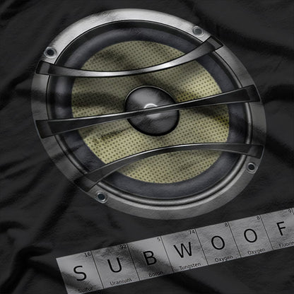 Subwoofer Periodic Table of Elements Funny Audio T-Shirt