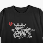Suicide King Playing Card – Skull Crown Poker Art Love T-Shirt