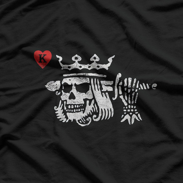 Suicide King Playing Card – Skull Crown Poker Art Love T-Shirt