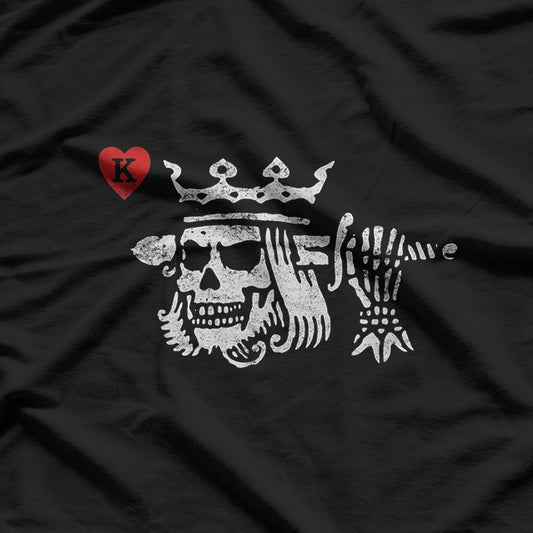 Suicide King Playing Card – Skull Crown Poker Art Love T-Shirt