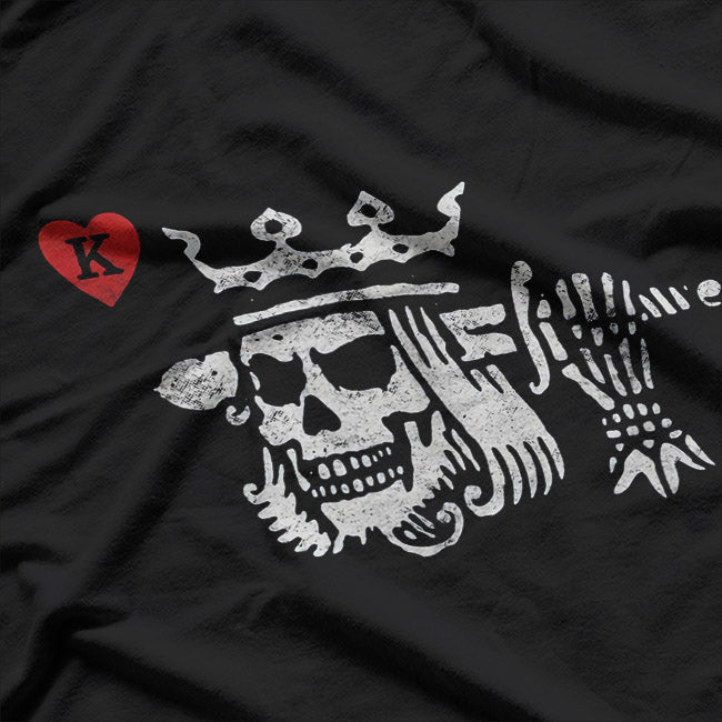 Suicide King Playing Card – Skull Crown Poker Art Love T-Shirt