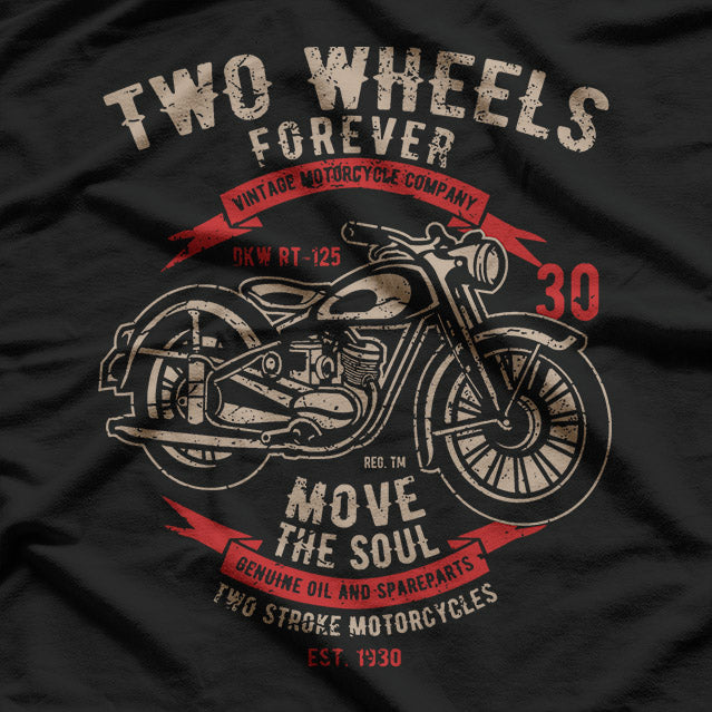 Vintage Motorcycle Forever, Motorcycle Enthusiast T-Shirt