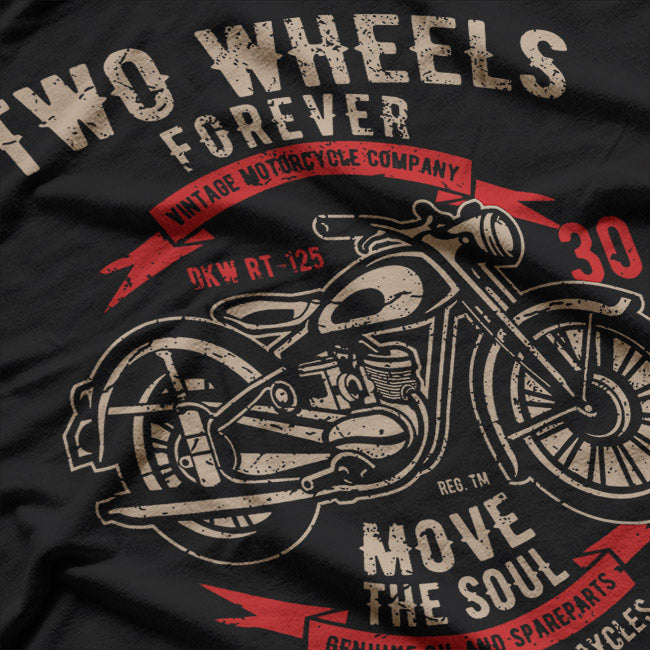 Vintage Motorcycle Forever, Motorcycle Enthusiast T-Shirt