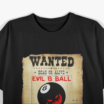 8 Ball Pool Billiards League T-Shirt