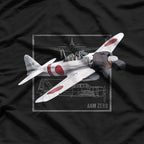 A6M Zero Japanese WWII Fighter Plane T-Shirt