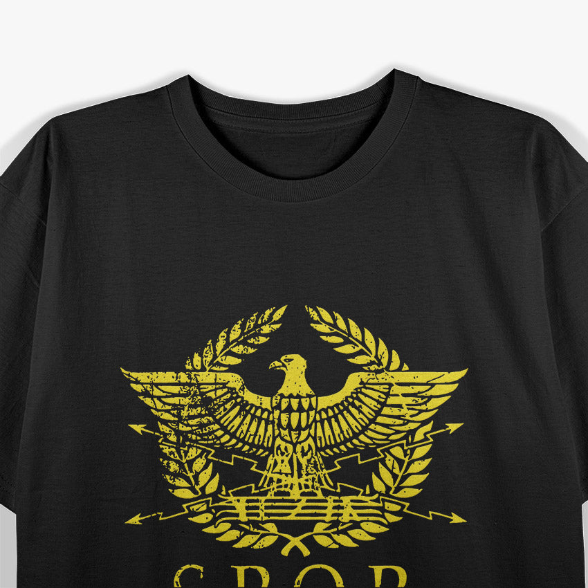Ancient Rome SPQR - Latin Sentences & Roman Symbols T-Shirt