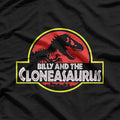 Retro Parody – Billy and the Cloneasaurus Humor T-Shirt