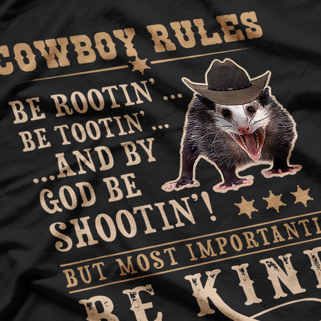 Cowboy Rules - Viral Trending Meme T-Shirt