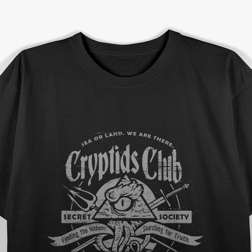 Cryptids in the Dark – Paranormal Mystery Creatures Love T-Shirt