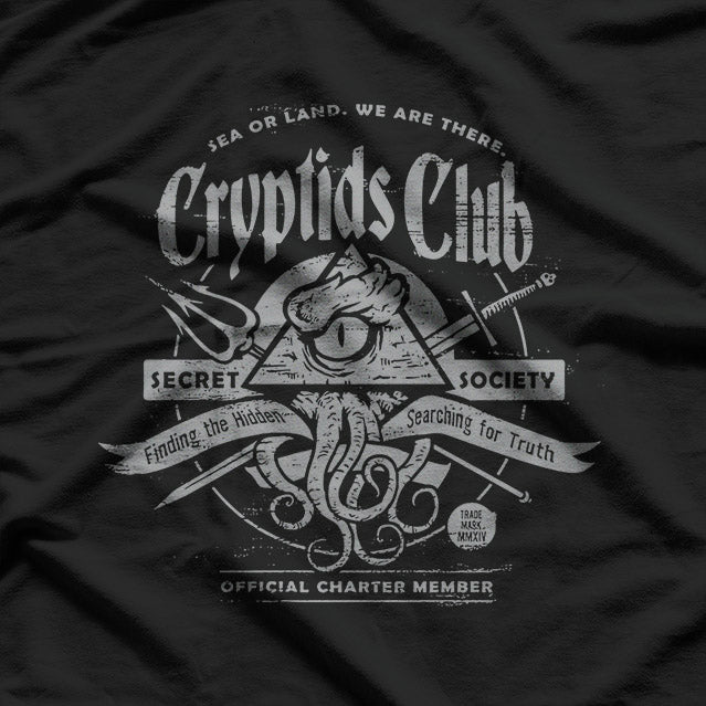 Cryptids in the Dark – Paranormal Mystery Creatures Love T-Shirt