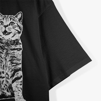 Funny Cat with Gun Sarcastic Humor T-Shirt