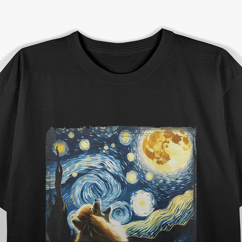 Fluffy Pomeranian Dog Wall Art Print T-Shirt