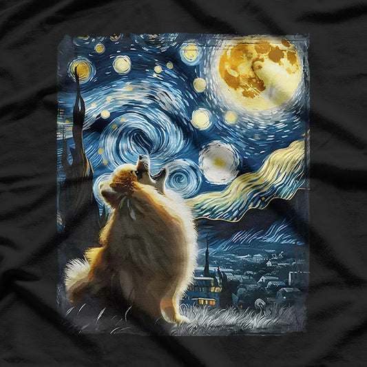 Fluffy Pomeranian Dog Wall Art Print T-Shirt