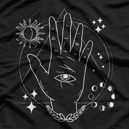 Spiritual Mystical Symbol All Seeing Eye Hamsa Hand T-Shirt
