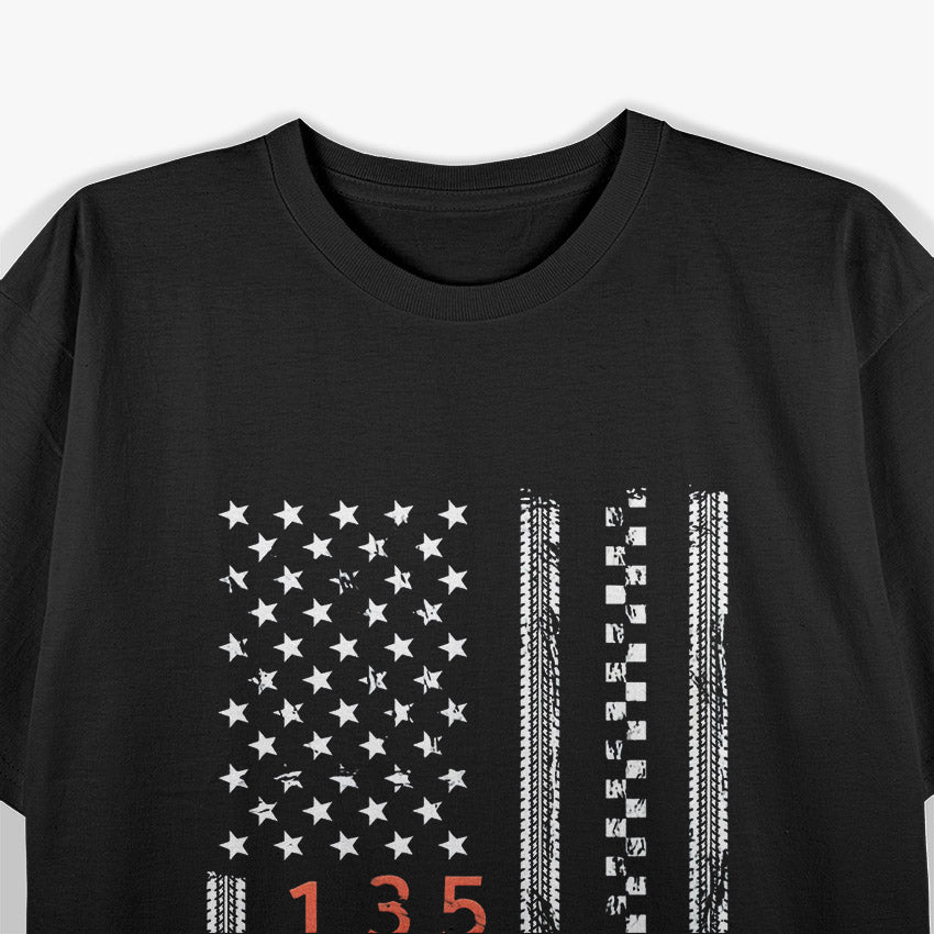 Stick Shift American Flag Manual Transmission Driver T-shirt