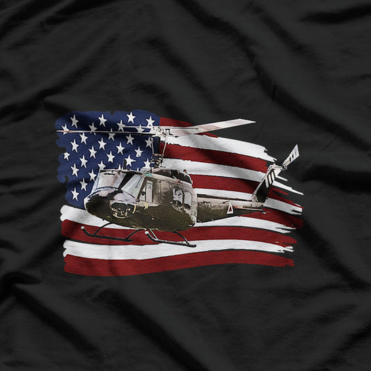 UH-1 UH1 Huey Military Helicopter Pilot Veteran Gift T-Shirt