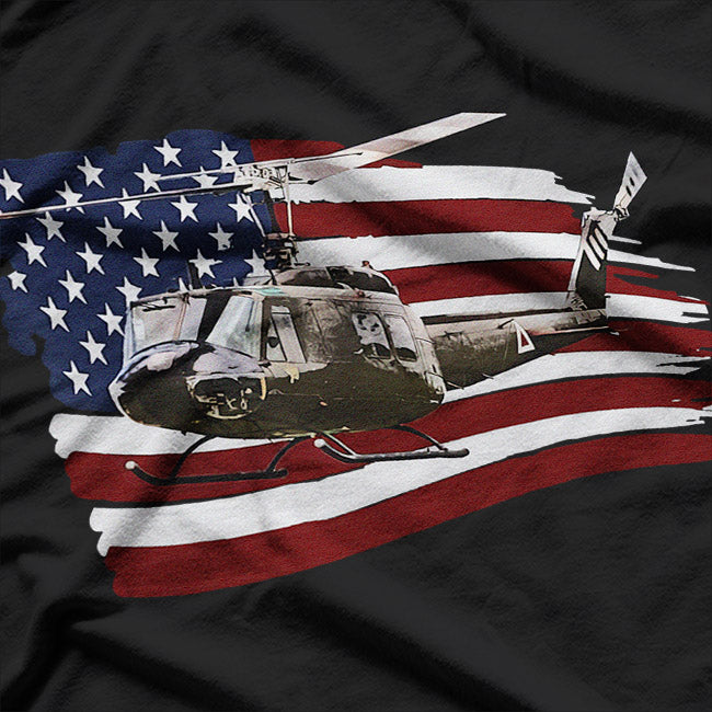 UH-1 UH1 Huey Military Helicopter Pilot Veteran Gift T-Shirt