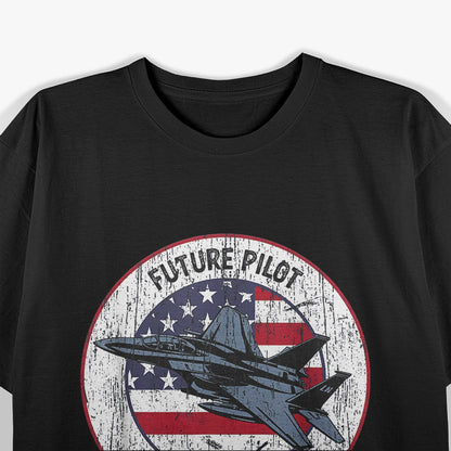 Vintage Future Pilot Fighter Jet Aircraft Airplane F15 Eagle T-Shirt