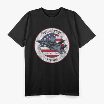 Vintage Future Pilot Fighter Jet Aircraft Airplane F15 Eagle T-Shirt