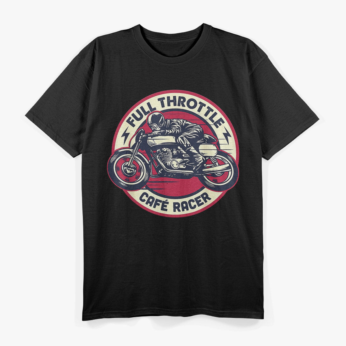 Vintage Motorcycle Full Throttle Cafe Racer T-Shirt