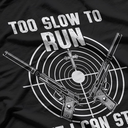 Funny Old Guy – Too Old to Fight, Too Slow to Run T-Shirt