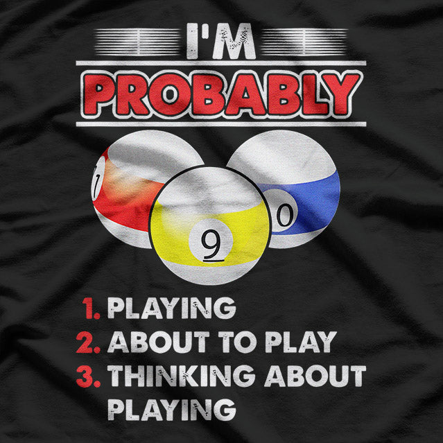 8-Ball Pool Player Billiards Novelty T-Shirt