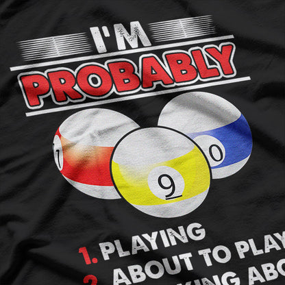 8-Ball Pool Player Billiards Novelty T-Shirt