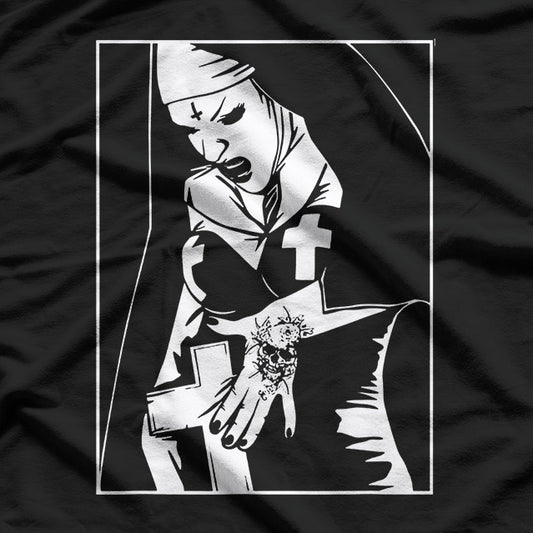 Angry Nun Tattoos Unholy Rebel T-Shirt