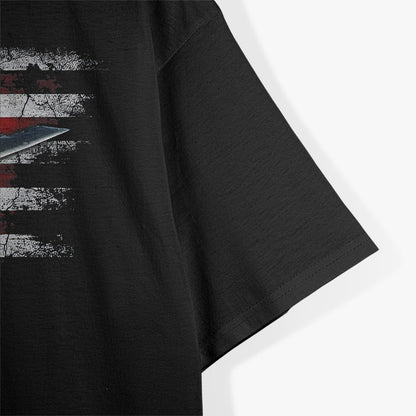 B-2 Spirit Bomber: Stealth & Power with US Flag T-Shirt